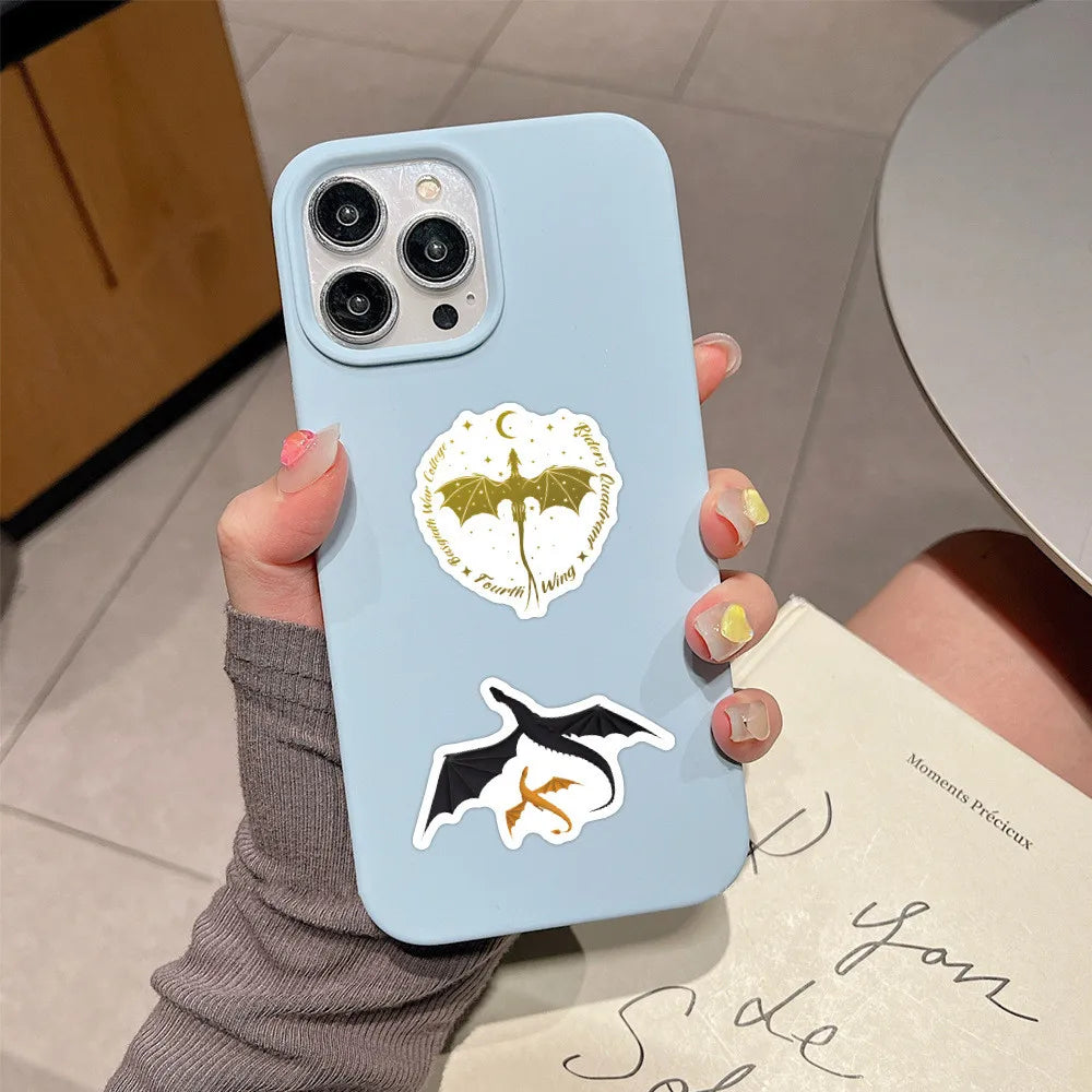 60/120PCS Fourth Wing Graffiti Stickers Graffiti Stickers for Bicycle Hand Account Pencil Case Decals