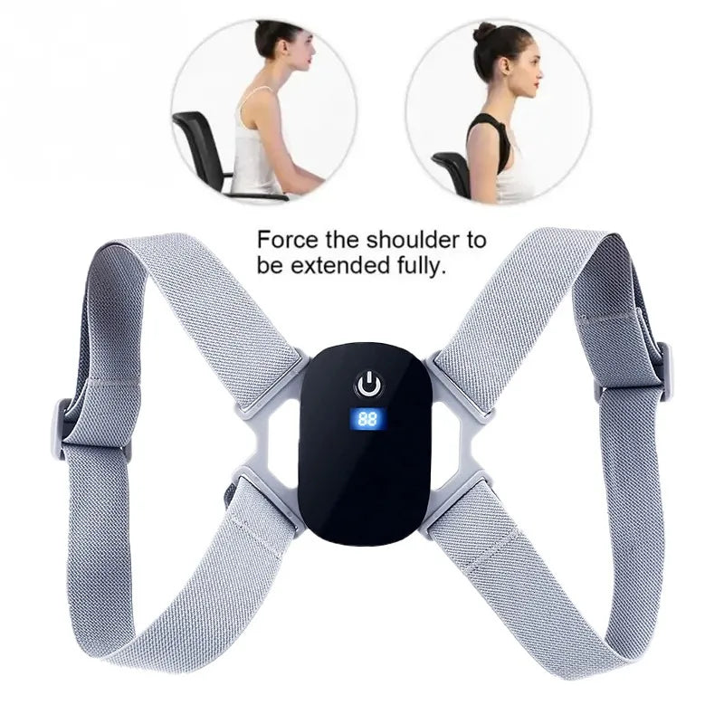 Smart Posture Correction Belt with Sensor Vibration Reminder for Hunchback Back Support Adults Kids Home Office Use