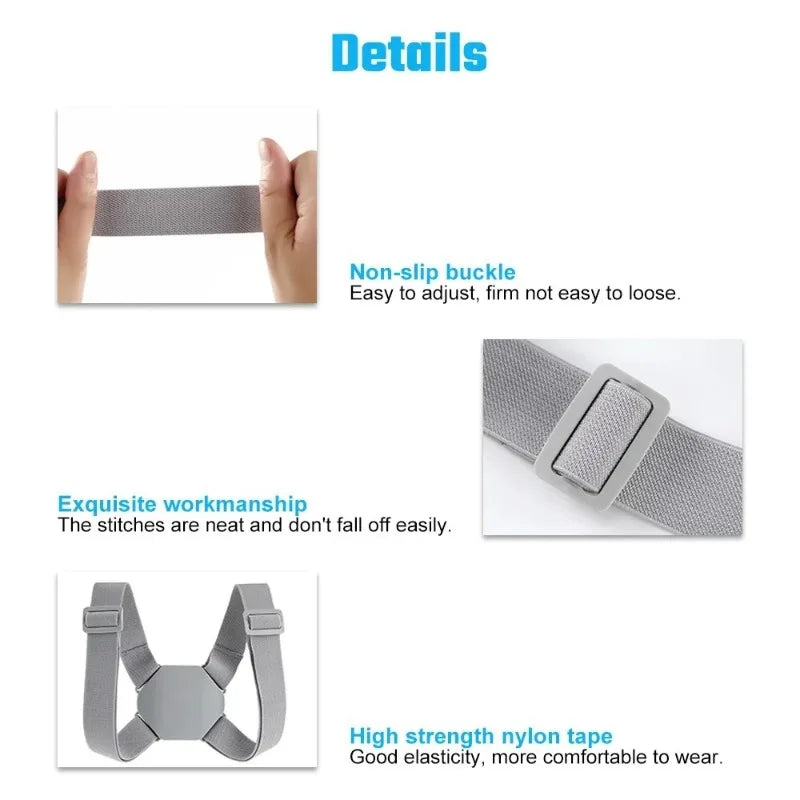 Smart Posture Correction Belt with Sensor Vibration Reminder for Hunchback Back Support Adults Kids Home Office Use
