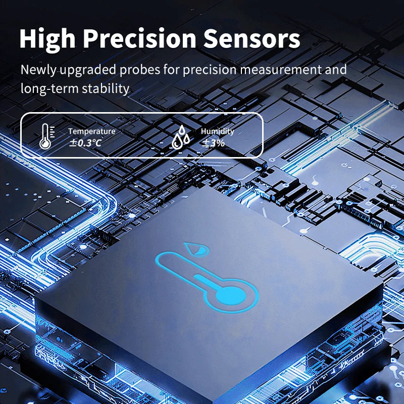 Tuya Smart WiFi Temperature Humidity Sensor Indoor Hygrometer Thermometer APP Remote Monitor Compatible with Alexa Google