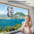 Dual-side automatic spray electric window cleaning robot, triple safety system, smart navigation, remote control household glass cleaner with 10 reusable cleaning cloths