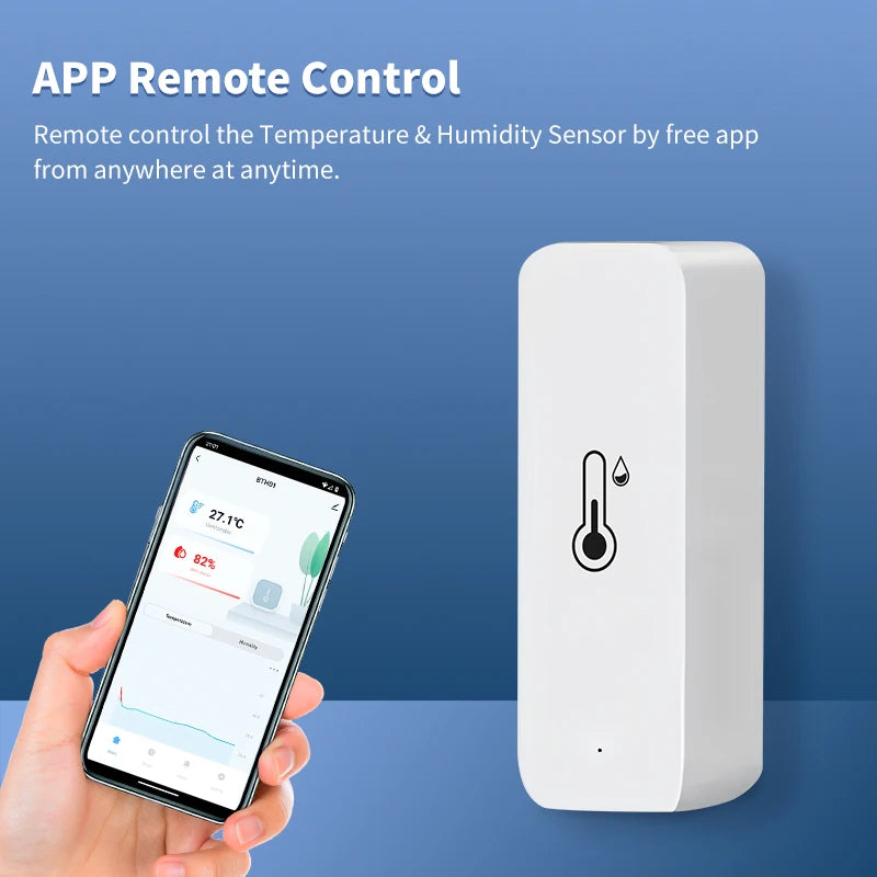 Tuya Smart WiFi Temperature Humidity Sensor Indoor Hygrometer Thermometer APP Remote Monitor Compatible with Alexa Google