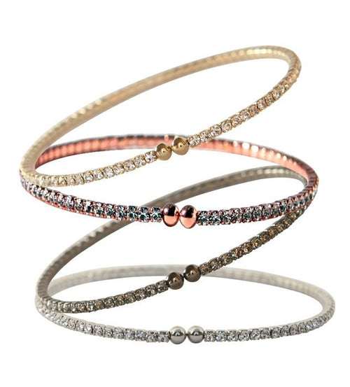 Set de Brazaletes Celeste Celeste Gunmetal con Cristales Swarovski® – Trío de Elegancia y Brillo