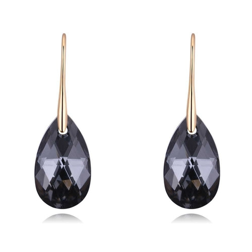 Pendientes de Gota Retro Vintage con Cristales Negros Swarovski® – Elegancia Nocturna y Estilo Clásico